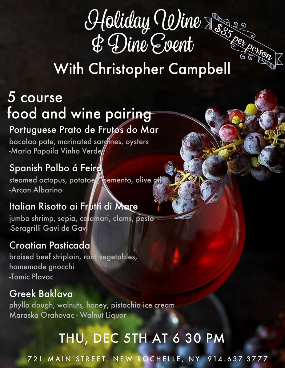 Holiday Wine and Dine with Christopher Campbell event photo