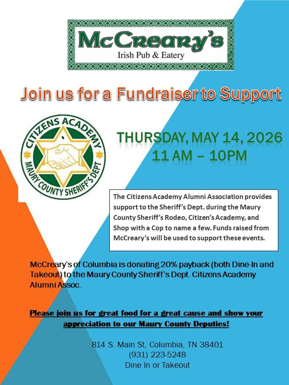 Dine & Support Maury County Sheriff's Dept. Citizens Academy Alumni Association event photo