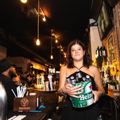 Lovely day for a bucket of Heineken at Slainte!.