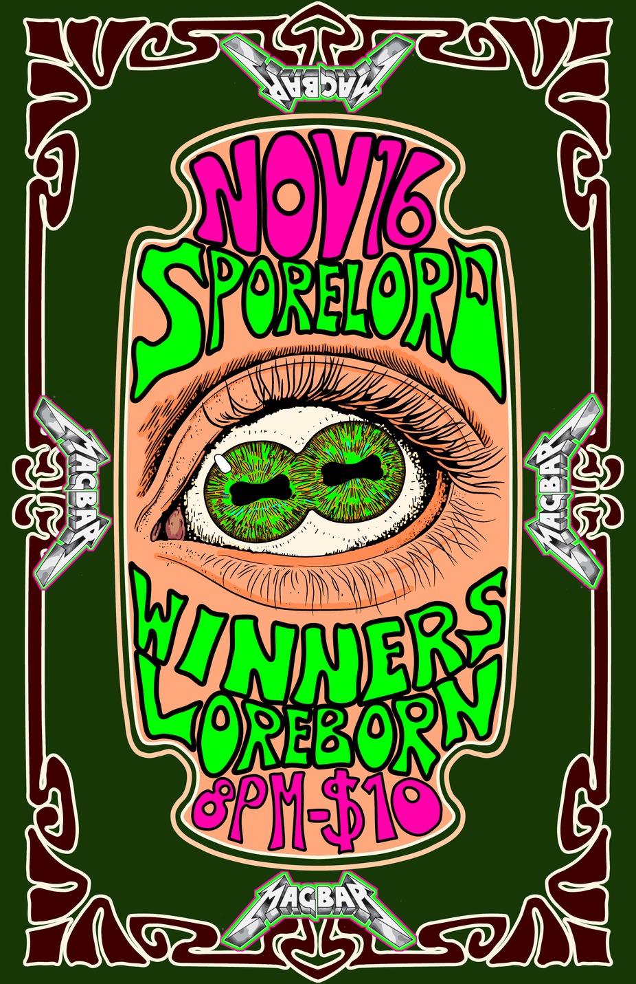 Sporelord, Winners, Loreborn at Mag Bar! event photo