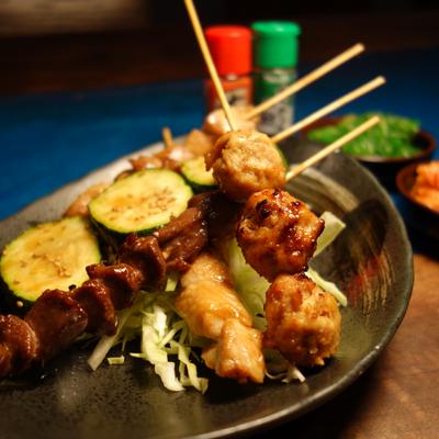 Skewer combo platter.