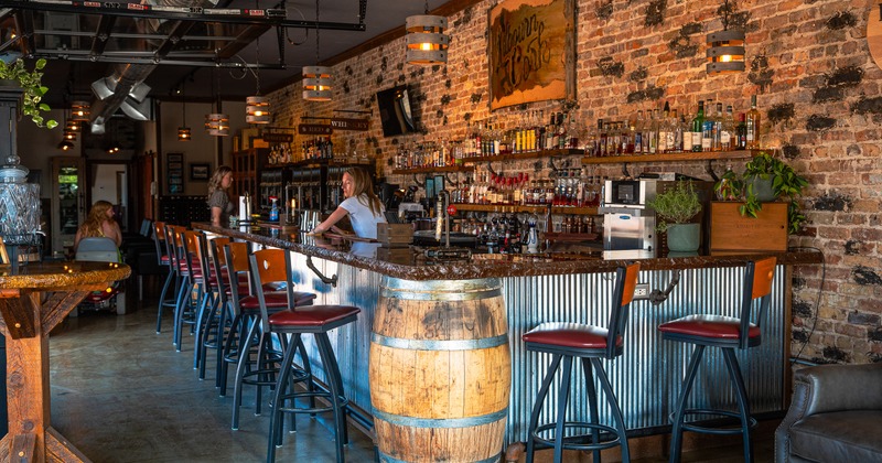 Interior, bar, corner, stools