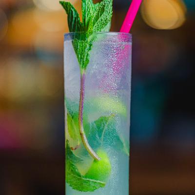 A served mojito.