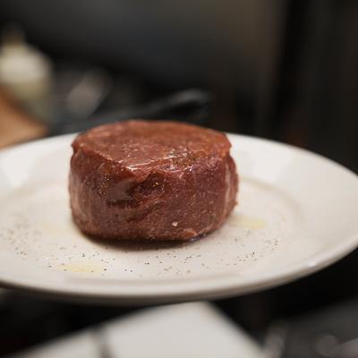 Raw Filet Mignon.
