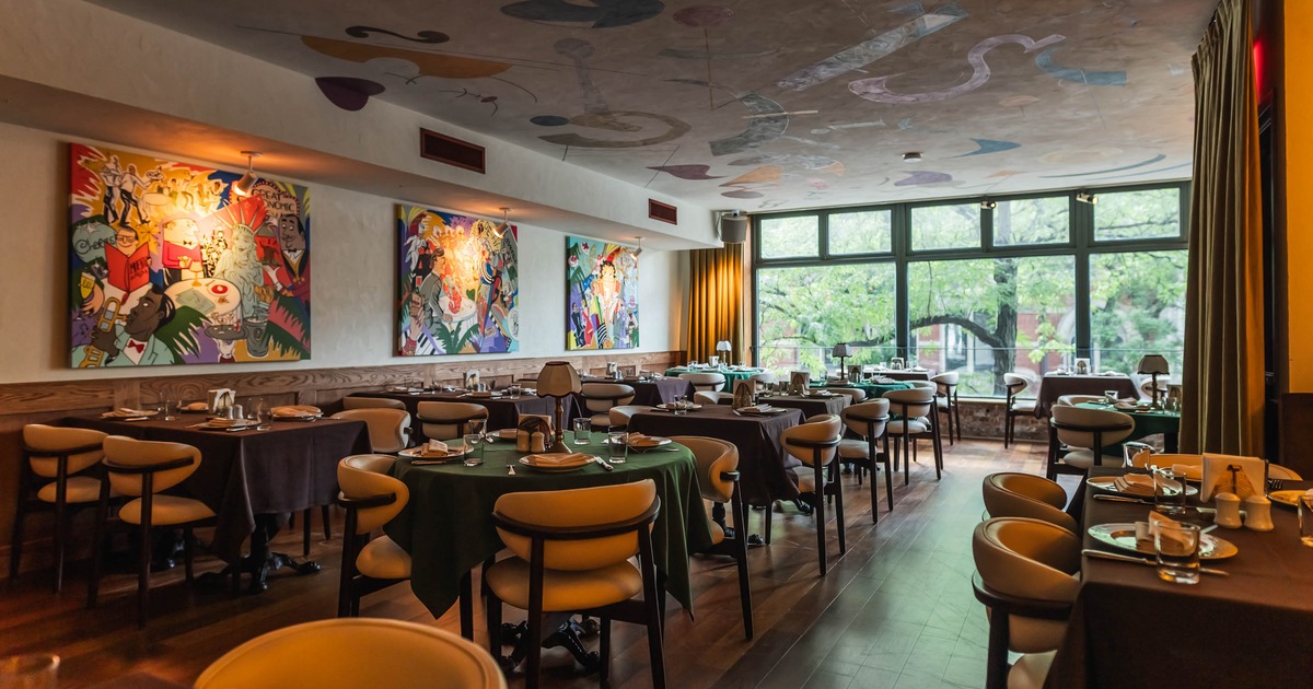 Restaurant interior, dining area