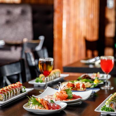 Various food on the table.