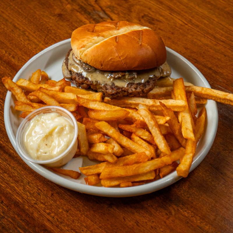 menu item 25 of 32, Mushroom Burger & Frites