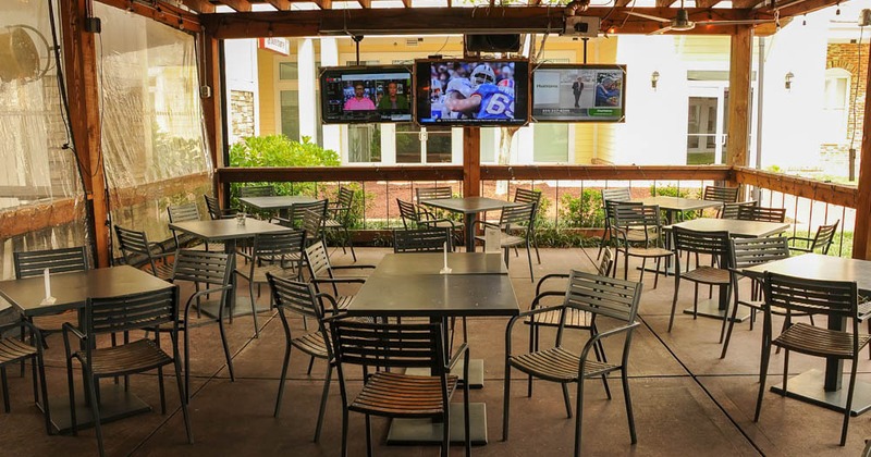 Restaurant's patio area