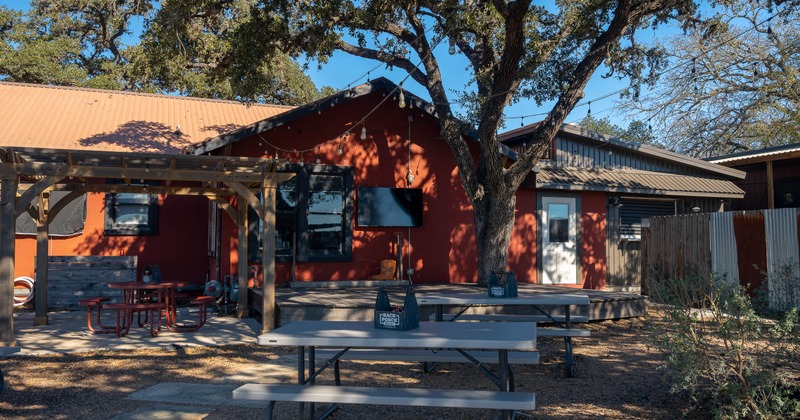 Exterior, picnic tables on the outside