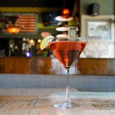 Cosmopolitan cocktail, side view