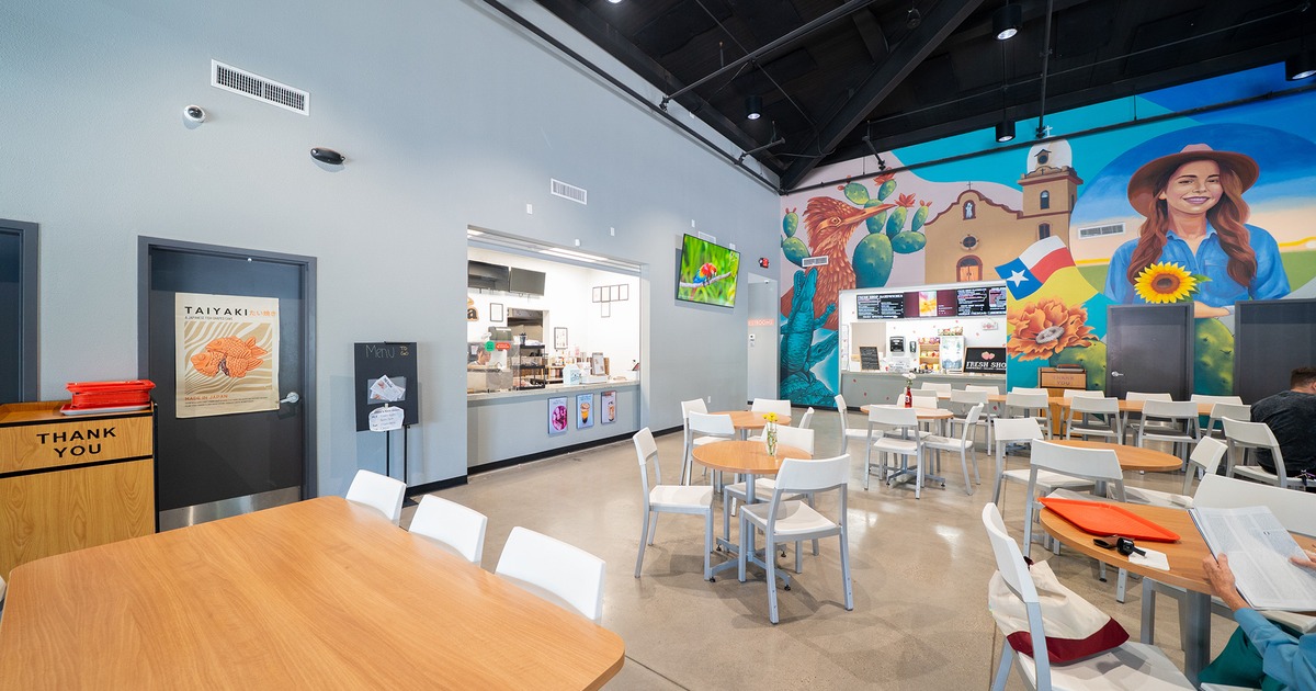 Interior, dining area and order counter