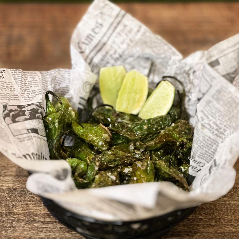 Blistered Shishito Peppers - Maldon sea salt, Lime photo