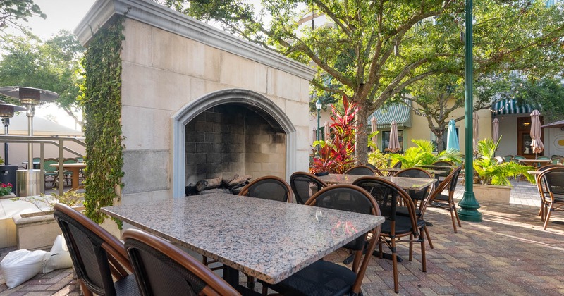 Exterior, tables and chairs