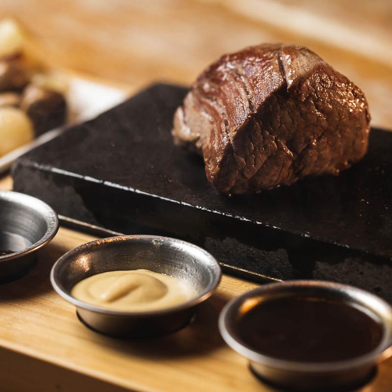 Filet Mignon on a Stone photo