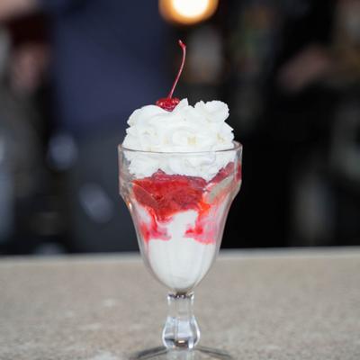 strawberry sundae.