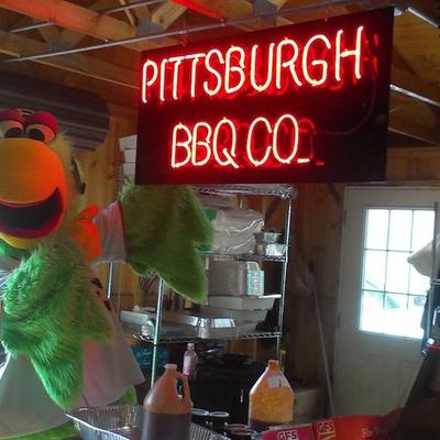 Pittsburgh BBQ Company neon sign.