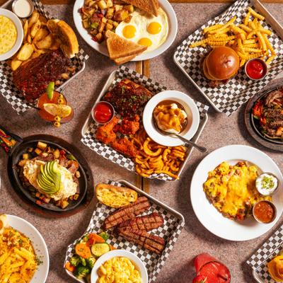 Food and appetizers.