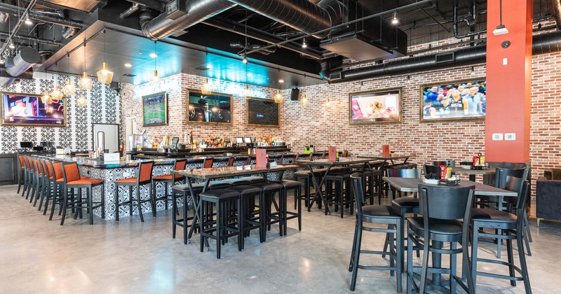 Interior, seating and bar areas