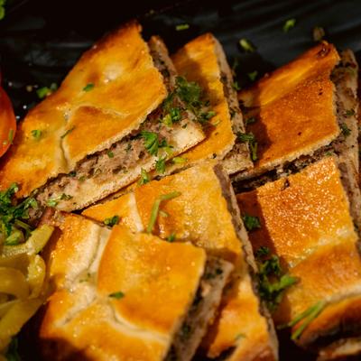 Meat-Stuffed Crispy Pita.