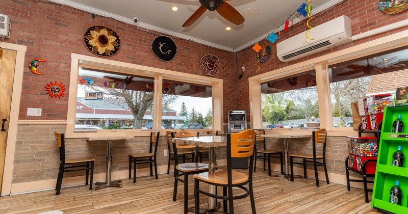 Interior, dining area seats