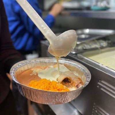 A meal being served.