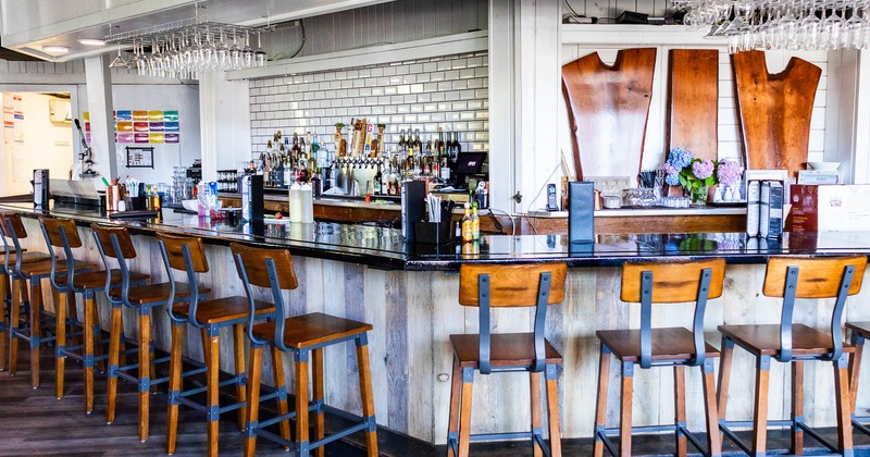 Interior, bar area and seating