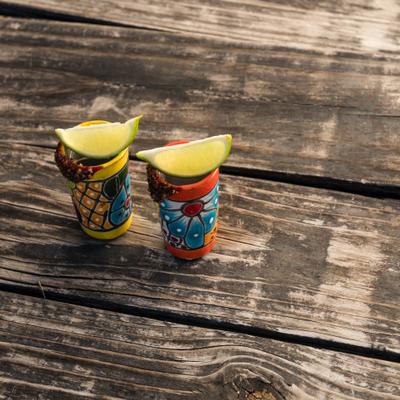 Mezcal Shot with Sal de Gusano.