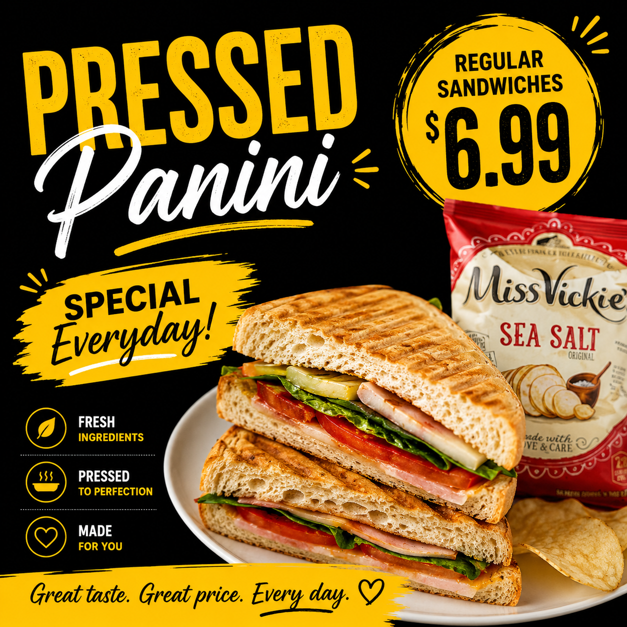 Flyer for my $6.99 Classic Sandwich Special