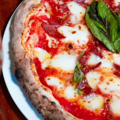 Margherita pizza.
