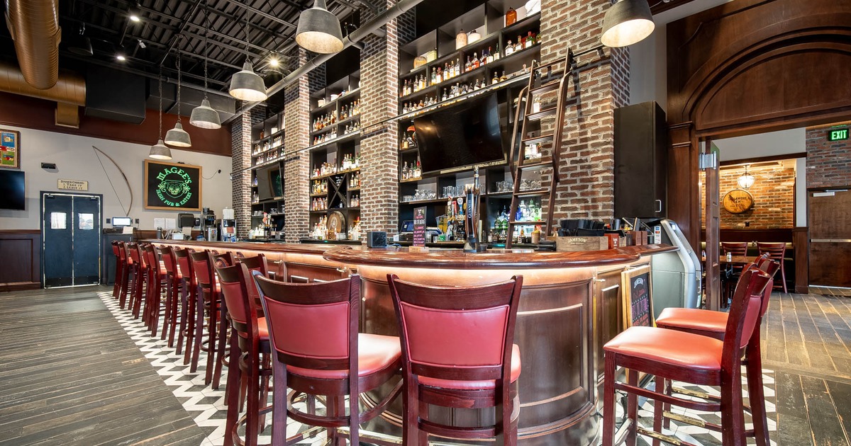 Interior, bar with bar stools