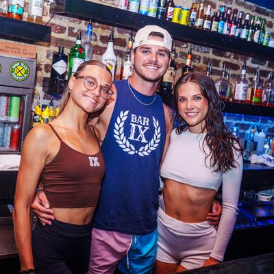 Hugging people posing.