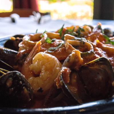 Mussels and shrimp dish