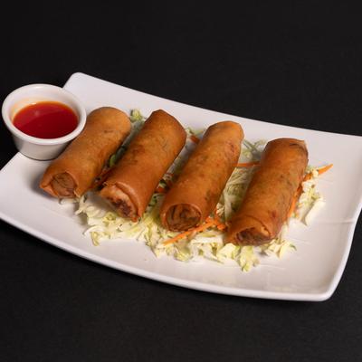 Egg Rolls, with dip.