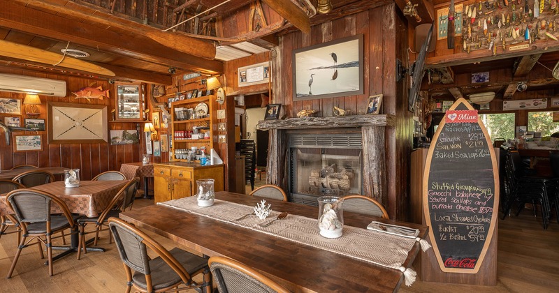 Interior, table ready for guests