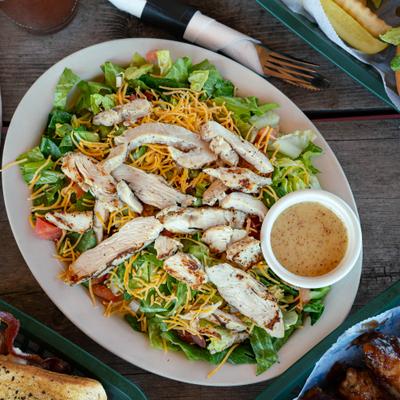 Grilled chicken salad.