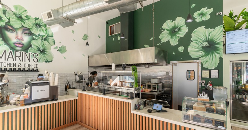 Interior, food and drink counter