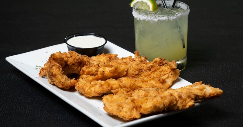 Chicken tenders and a Margarita