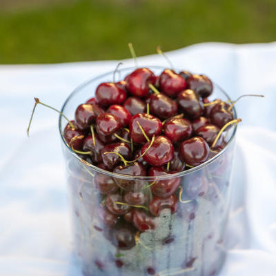 Cherries in the glass