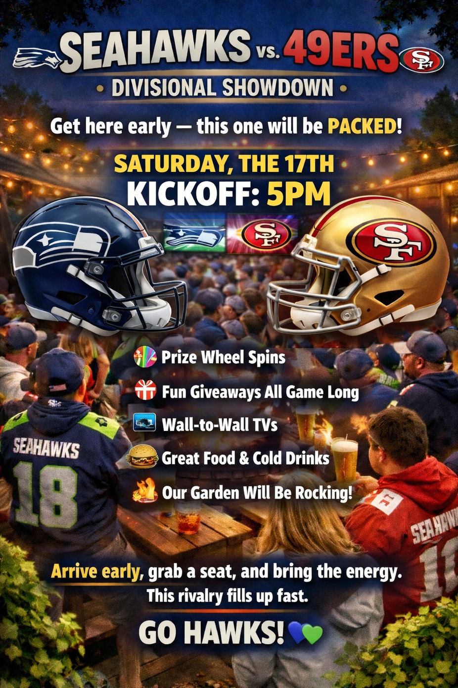 Seahawks Vs. 49ers-HUGE!!!! event photo