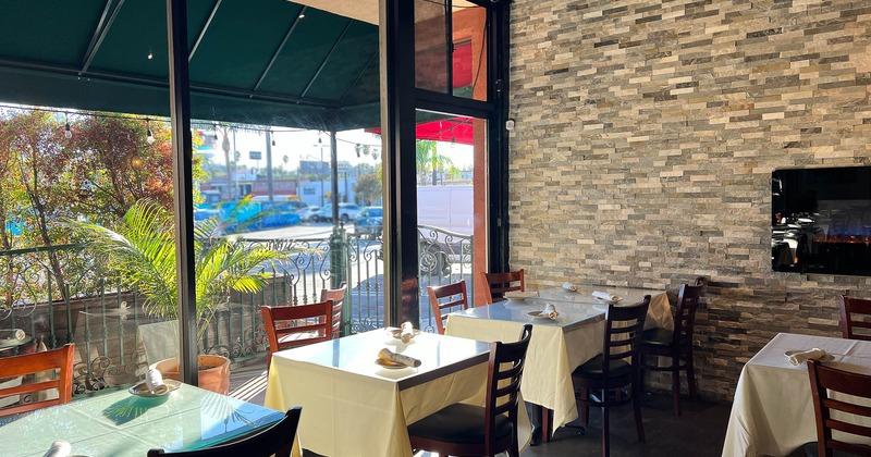 interior dining area with tables and chairs ready for guests
