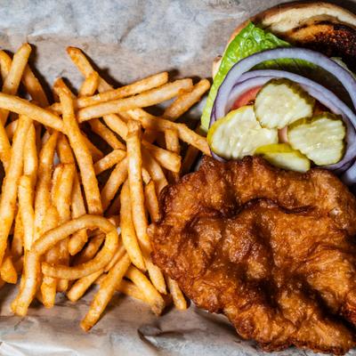 Breaded Tenderloin and fries.