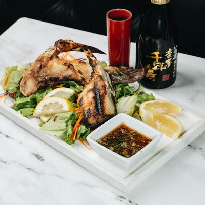 Soft shell crab app meal.