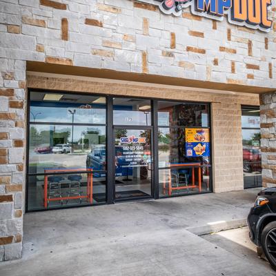 The entrance to the restaurant.