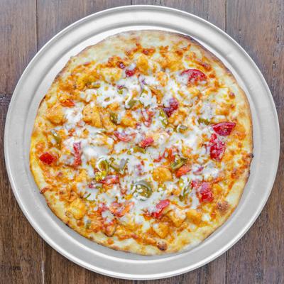 Chicken scapariello pizza.