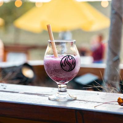 A served drink on display.