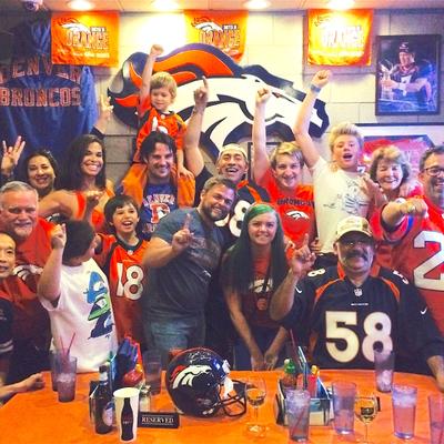 Group in Bronco Owners Box