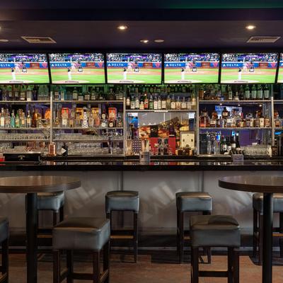 Sports bar interior space, bar area