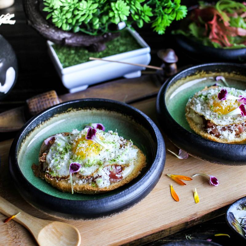 Chu Toro & Quail Egg Toast photo