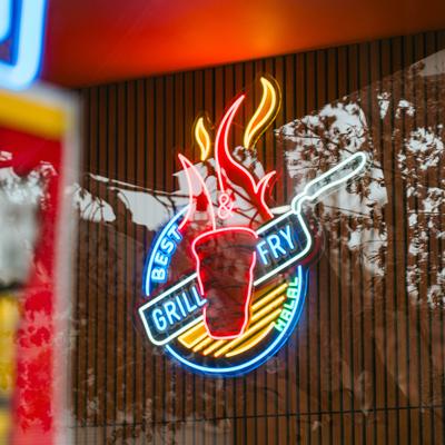 Restauran's indoor neon sign.