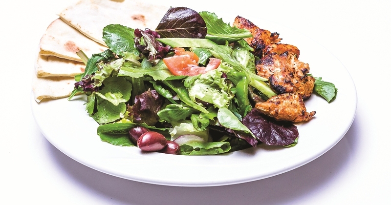 Mixed salad with decorations